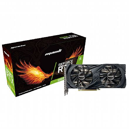 Placa de Vídeo - GeForce RTX 3060 12GB GDDR6 192bits - Manli - M-NRTX3060/6RFHPPPV2-M2500