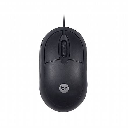 Mouse - Mouse Bright Standard - 800dpi - Compacto - USB - Preto - 0106