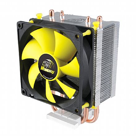 Cooler CPU - Cooler para Processador Akasa Venom Pico - Intel / AMD - Preto e Amarelo - AK-CC4009EP01