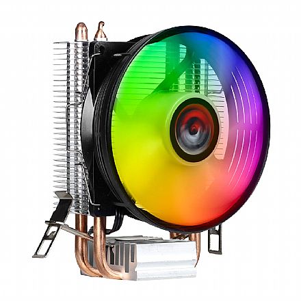 Cooler CPU - Cooler PCYes Lorx Rainbow (AMD / Intel) - LED RGB - ACLX92RB