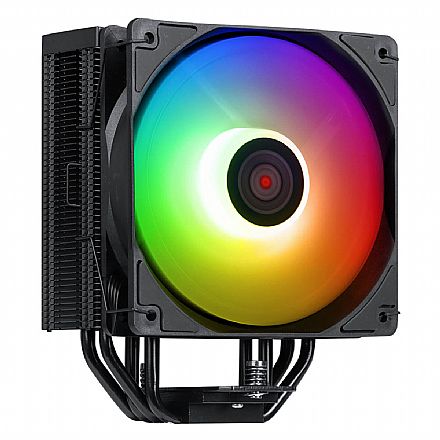 Cooler CPU - Cooler para Processador PCYes KZ X aRGB - Intel / AMD - LED RGB - Preto - PCYACKZX