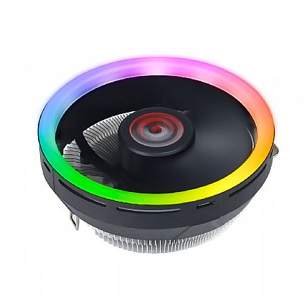 Cooler CPU - Cooler para Processador PCYes Zefiros Rainbow - Intel / AMD - Iluminação RGB Rainbow - ACZFRRB