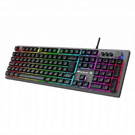 Teclado - Teclado Gamer Fortrek Holt - Semi-Mecânico - ABNT2 - Iluminação LED - 70550