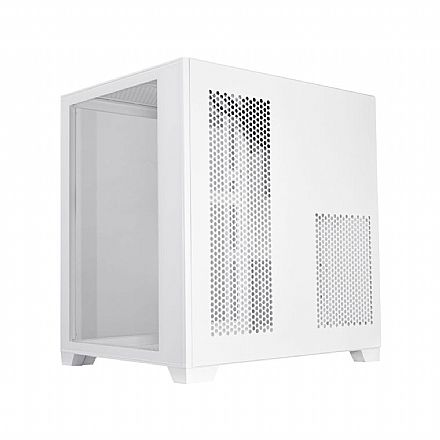 Gabinete - Gabinete Gamer K-Mex Space Y W13A White - Lateral e Frontal em Vidro Temperado - USB 3.0 - Micro ATX - Branco