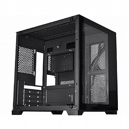 Gabinete - Gabinete Gamer K-Mex Space Z 01AD - Lateral e Frontal em Vidro Temperado - USB 3.0 - Micro ATX - Preto