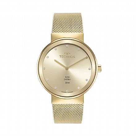 Beleza e Cuidado Pessoal - Relógio Feminino Technos Slim Dourado - 1L22WM/1X