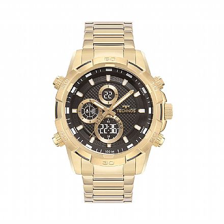 Beleza e Cuidado Pessoal - Relógio Masculino Technos Ts Digitech Dourado - BJ4060AB/1P