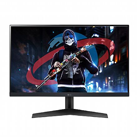 Monitor - Monitor Gamer 24" LG 24GN60R-B - Full HD IPS - FreeSync Premium - 144Hz - 1ms - HDR - HDMI/DisplayPort