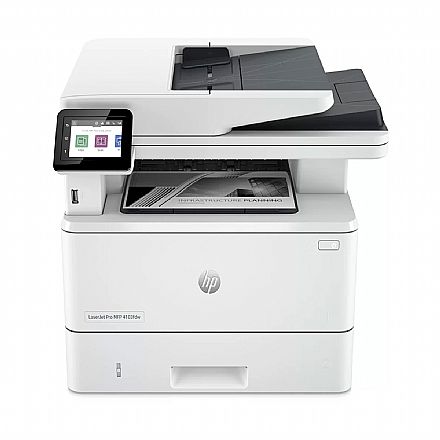 Multifuncional - Multifuncional Laser HP LaserJet Pro 4103FDW - 110V - Duplex Frente e Verso - USB, Rede, Wi-Fi, Wi-Fi Direct® - Impressora, Copiadora, Scanner e Fax