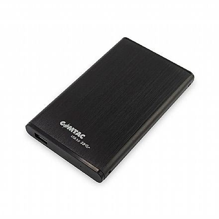 Storage / Case / Dockstation - Case para HD SATA 2.5" Comtac 24111009 - USB 3.0 - Aluminum Escovado Preto