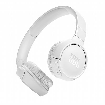 Fone de Ouvido - Fone de Ouvido Bluetooth JBL Tune T520 BT - Dobrável - Pure Bass - com Microfone - Branco - JBLT520BTWHT