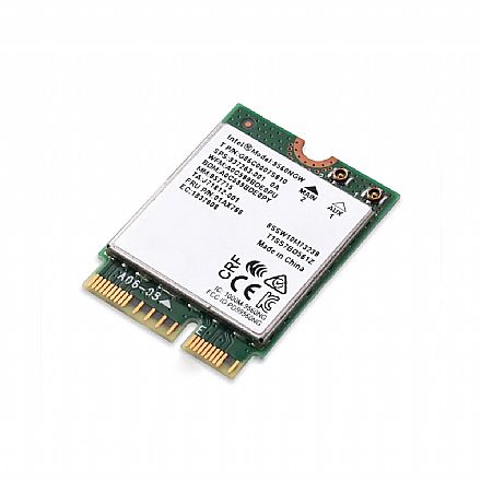Placas e Adaptadores de rede - Placa de Rede Wi-Fi para Notebook - M2 2230 - Intel 9560NGW - Bluetooth 5.0 - Dual Band 2.4 GHz e 5 GHz - Conector CNVio - OEM