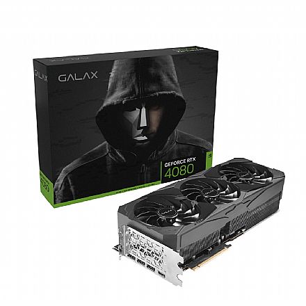 Placa de Vídeo - GeForce RTX 4080 16GB GDDR6X 256bits - Galax SG Click OC - 48NZM6MD6LSGBR