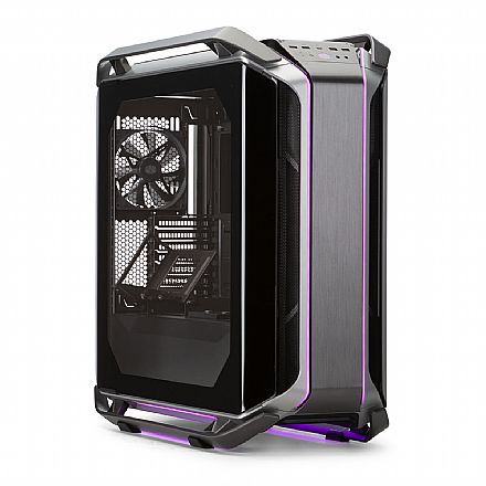 Gabinete - Gabinete Gamer Cooler Master Cosmos C700M - Lateral em Vidro Curvo - USB 3.2 - Full Tower - RGB - 4 Coolers Inclusos - Prata - MCC-C700M-MG5N-S00