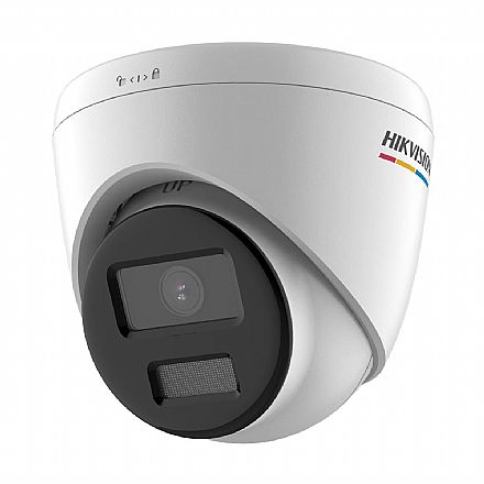 Segurança CFTV - Câmera de Segurança IP Hikvision ColorVu DS-2CD1347G0-L - Dome - Lente 2.8mm - Quad HD - Sensor 1/2.7" - Proteção contra chuva IP67