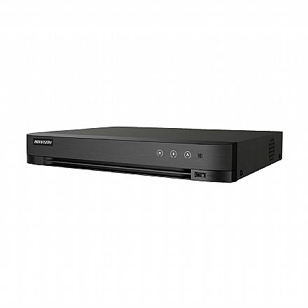 Segurança CFTV - DVR 16 Canais Hikvision AcuSense iDS-7216HGHI-M1 - Gravador Digital - Full HD - IP, HDCVI, HDTVI, AHD, CVBS e Analógica