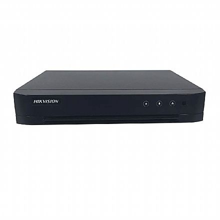 Segurança CFTV - DVR 4 Canais Hikvision AcuSense iDS-7204HGHI-M1 - Gravador Digital - Full HD - IP, HDCVI, HDTVI, AHD, CVBS e Analógica