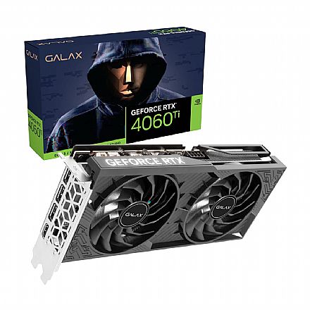 Placa de Vídeo - GeForce RTX 4060 Ti 8GB GDDR6 128bits - Galax 1-Click OC - 46ISL8MD8COC