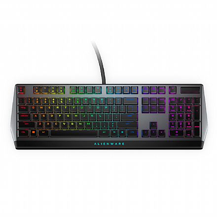 Teclado - Teclado Mecânico Gamer Dell Alienware AW510K - Padrão US - Low Profile - Switch Cherry MX Red - RGB