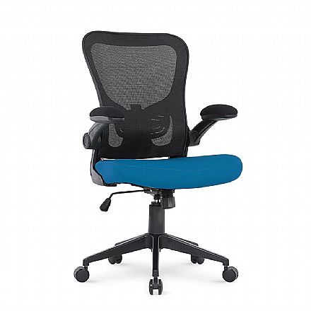 Cadeiras - Cadeira de Escritório DT3 Vita - Altura Regulavel - Inclinação 90° - Azul - 13905-8