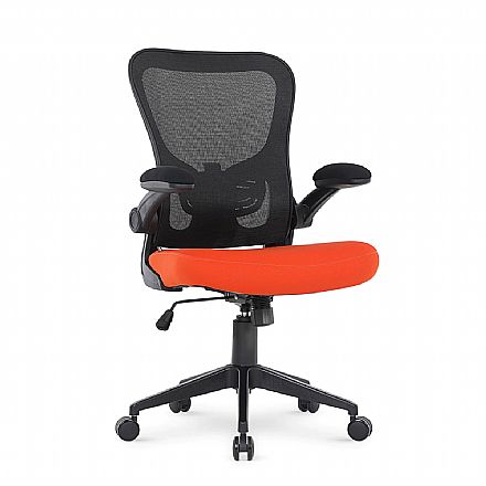 Cadeiras - Cadeira de Escritório DT3 Vita - Altura Regulavel - Inclinação 90° - Laranja - 13908-1