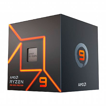 Processador AMD - AMD Ryzen 9 7900 - 12 Núcleos - 24 Threads - 3.7GHz (Turbo 5.4 GHz) - Cache 64MB- AM5 - TDP 65W - 100-100000590BOX