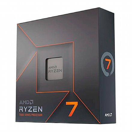 Processador AMD - AMD Ryzen 7 7700X - 8 Núcleos - 16 Threads - 4.5GHz (Turbo 5.4 GHz) - Cache 32MB - AM5 - TDP 105W - 100-100000591WOF