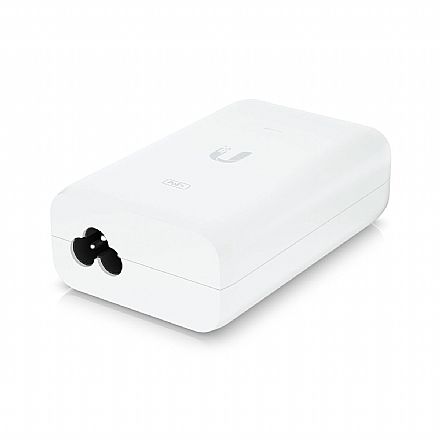 Acessórios para rede - Fonte Injetor PoE Ubiquiti U-POE-AT-BR - 30W - Gigabit - Energia e Dados através do cabo de Ethernet - Branco