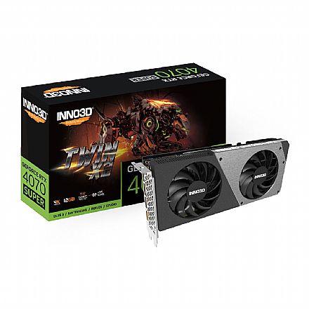 Placa de Vídeo - GeForce RTX 4070 Super 12GB GDDR6X 192bits - INNO3D Twin X2 - N407S2-126X-186162N