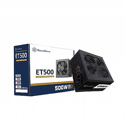 Fonte - Fonte 500W SilverStone ET500 - PFC Ativo - Eficiência 80% - 80 PLUS® Bronze - SST-ET500