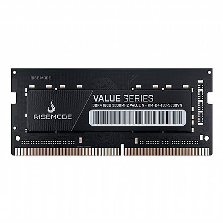 Memória para Notebook - Memória SODIMM 16GB DDR4 3200MHz Rise Mode Value - para Notebook - CL16 - RM-D4-16G-3200VN