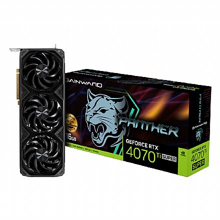 Placa de Vídeo - GeForce RTX 4070 Ti Super 16GB GDDR6X 256bit - Panther OC Series - Gainward NED47TSS19T2-1043Z