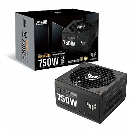 Fonte - Fonte 750W Asus Tuf Gaming - PFC Ativo - Eficiência 92% - 80 PLUS® Gold - PCIe 5.0 - 90YE00S3-B0BA00