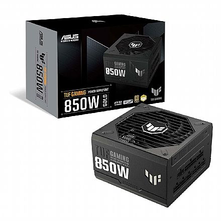 Fonte - Fonte 850W Asus Tuf Gaming - PFC Ativo - Eficiência 92% - 80 PLUS® Gold - PCIe 5.0 - 90YE00S2-B0BA00