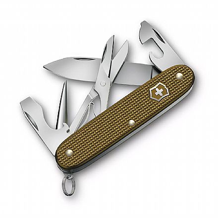 Ferramenta - Canivete Victorinox Pioneer X Alox Terra Edição Limitada - 9 funções - Cabo de Aluminio - Marrom - 0.8231.L24