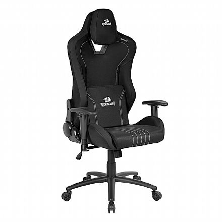 Cadeiras - Cadeira Gamer Redragon Heth - Apoio de Braço Ajustável - Encosto Reclinável 180° - Preta - C313-B