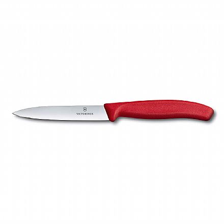 Acessórios - Faca Victorinox Swiss Classic - Lâmina Lisa - 10 cm - Vermelha - 6.7701