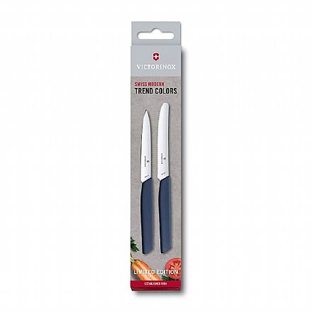 Acessórios - Conjunto Facas Victorinox Swiss Modern Edição Limitada - 2 Unidades - Azul - 6.9096.2L3