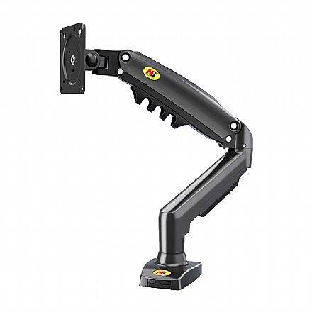 Suporte de Monitor/TV - Suporte para Monitor / TV até 30" - Articulado de Mesa e Ajuste de Altura - Preto - NB F80