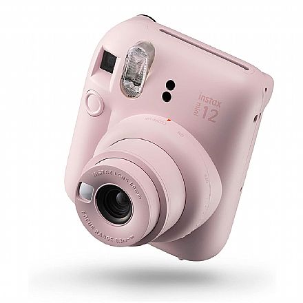 Câmera Digital - Câmera Instantânea Fujifilm Instax Mini 12 - Imagens luminosas com Exposição Automática - Lente 60mm - Rosa - MINI12 BP CH WW