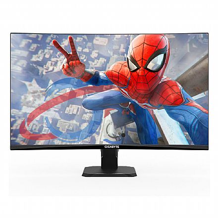 Monitor - Monitor Gamer 27" Gigabyte GS27FC Curvo - Full HD - 180Hz - 108% sRGB - 1ms - FreeSync - HDMI/DisplayPort