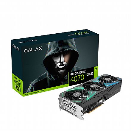 Placa de Vídeo - GeForce RTX 4070 Ti Super 16GB GDDR6X 256bits - Galax SG Click OC - 47UZM6MD6MER