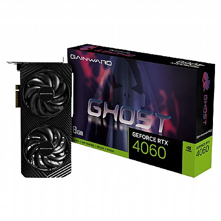 Placa de Vídeo - GeForce RTX 4060 8GB GDDR6 128bit - Ghost Series - Gainward NE64060019P1-1070B