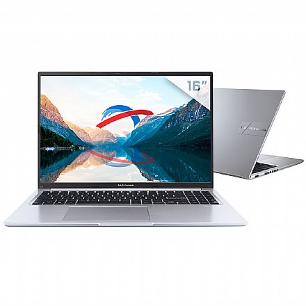 Notebook - Notebook Asus Vivobook 16 X1605ZA-MB310 - Intel i7 1255U, RAM 16GB, SSD 1TB, Tela 16" Full HD IPS, Linux - Transparent Silver