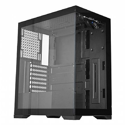 Gabinete - Gabinete Gamer K-Mex Poseidon CG11G4 - Lateral e Frontal em Vidro - ATX - Preto