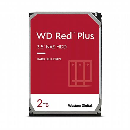 HD (Disco Rígido) - HD 2TB NAS SATA - 5400RPM - 64MB Cache - Western Digital RED PLUS - WD20EFPX