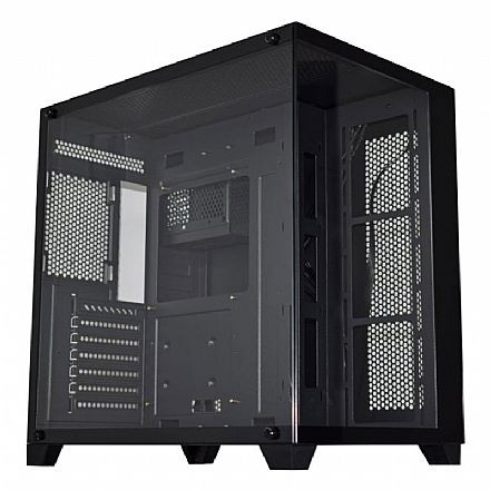 Gabinete - Gabinete Gamer K-Mex Ghost Shark CG02J1 - Lateral e Frontal em Vidro - ATX - Preto