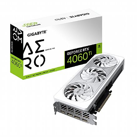 Placa de Vídeo - GeForce RTX 4060 Ti 16GB GDDR6 128bits - Gigabyte AERO - GV-N406TAERO OC-16GD