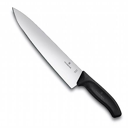 Acessórios - Faca Victorinox Chef Swiss Classic - Lâmina Extremamente Afiada - 25 cm - Preta - 6.8003.25G