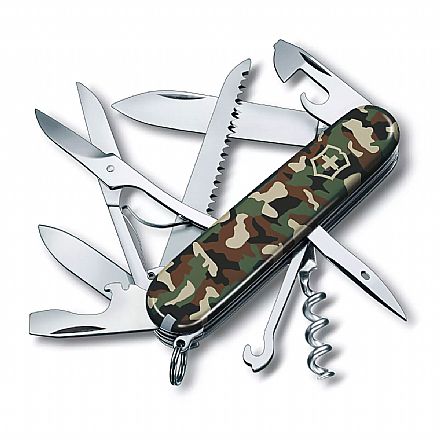 Ferramenta - Canivete Victorinox Huntsman - 15 funções - Camuflado Escuro - 1.3713.94